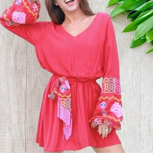 Judith March Gypsy Blouson Dress Size Large NWOT - Picture 2 of 5